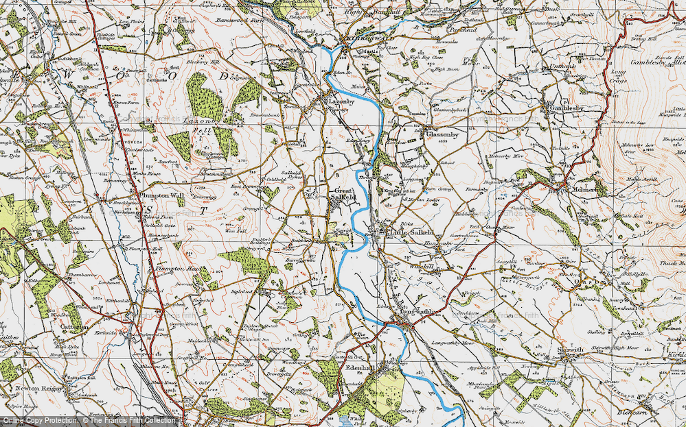 Old Map of Great Salkeld, 1925 in 1925