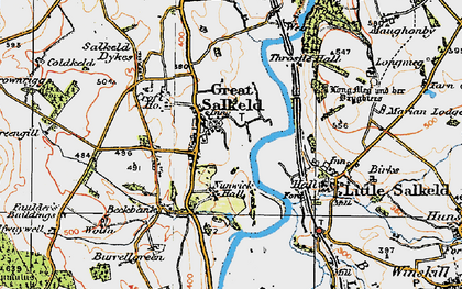 Old map of Great Salkeld in 1925