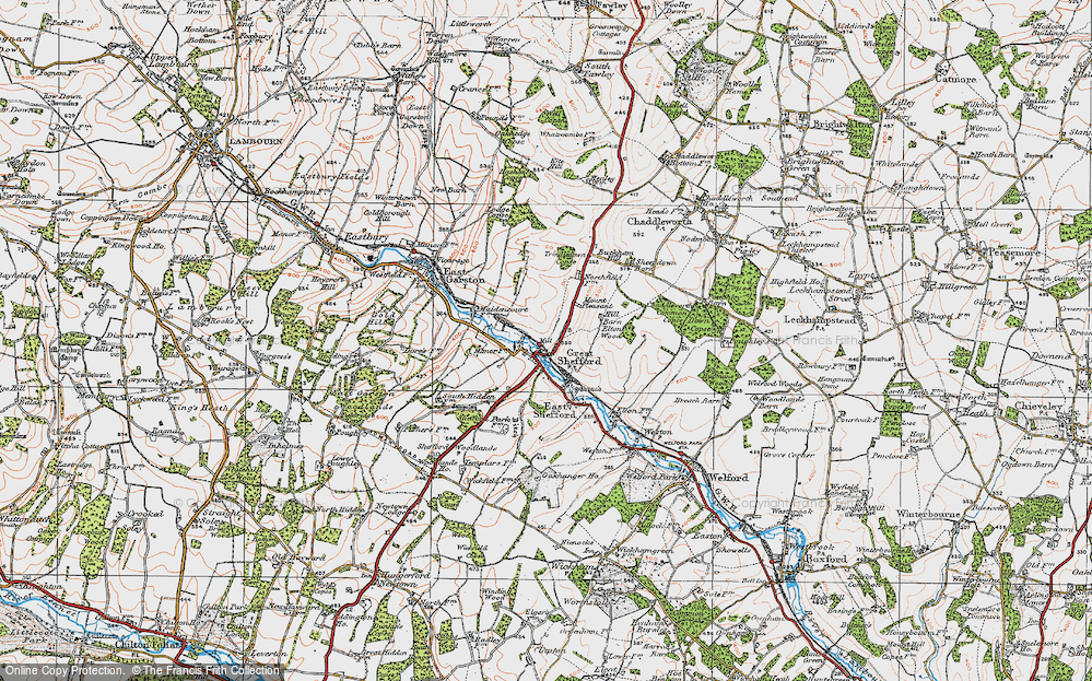 Old Map of Great Shefford, 1919 in 1919