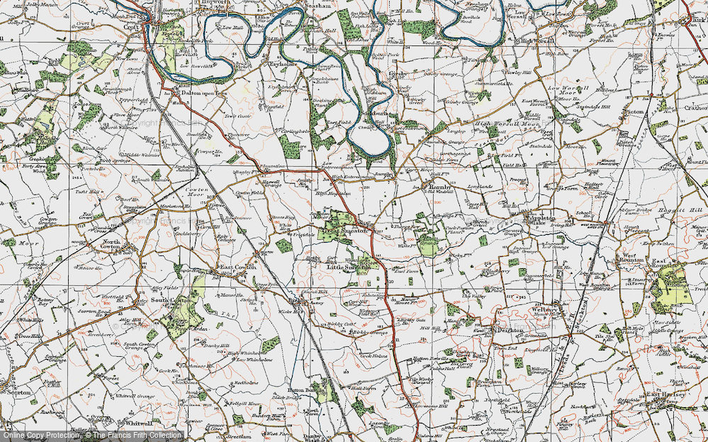 Old Map of Great Smeaton, 1925 in 1925