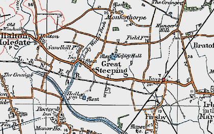 Old map of Great Steeping in 1923