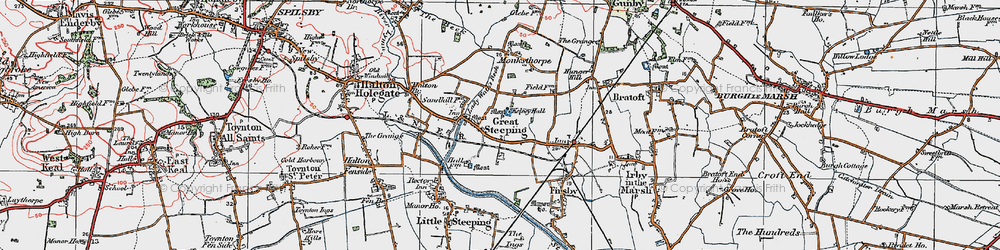 Old map of Great Steeping in 1923