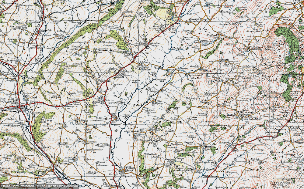 Old Map of Great Sutton, 1921 in 1921