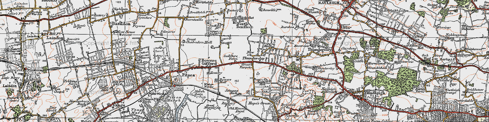 Old map of Great Tarpots in 1921