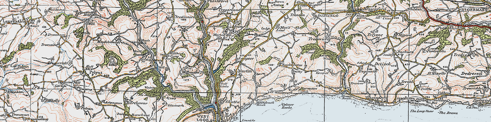 Old map of Great Tree in 1919