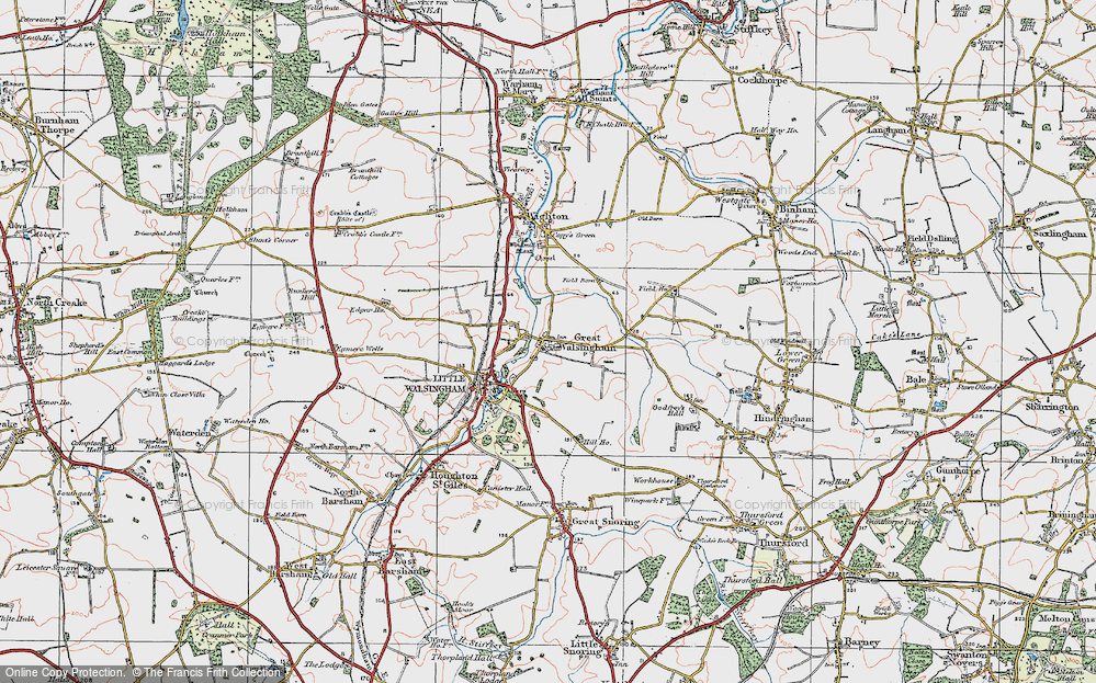 Old Map of Great Walsingham, 1921 in 1921