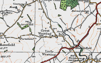 Old map of Trundley Wood in 1920