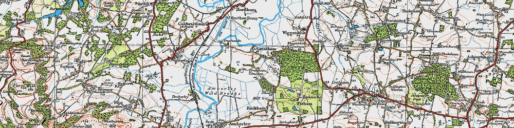 Old map of Arun Valley, The in 1920