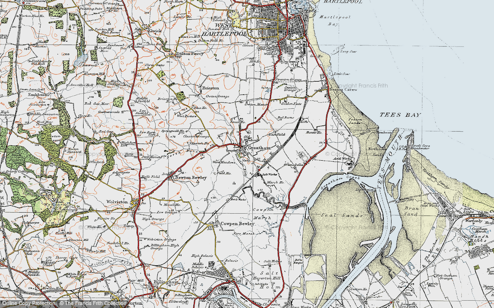 Old Map of Greatham, 1925 in 1925
