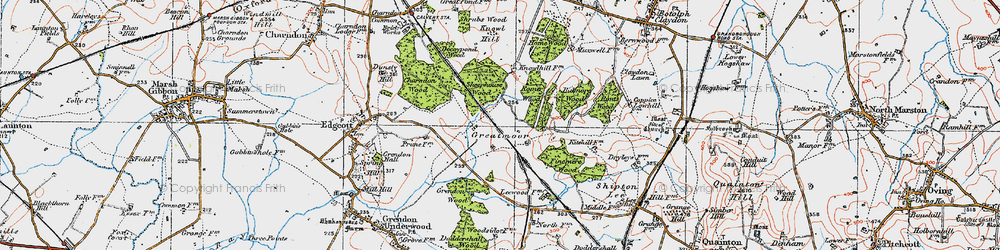 Old map of Greatmoor in 1919