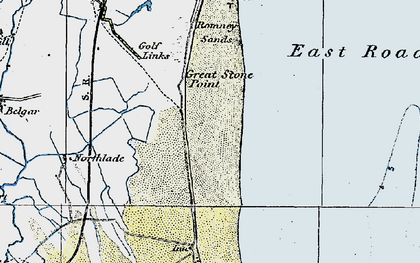 Old map of Greatstone-on-Sea in 1921