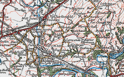 Old map of Greave in 1923