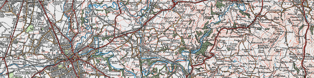 Old map of Greave in 1923