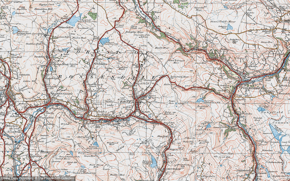 Old Map of Greave, 1924 in 1924