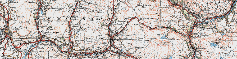Old map of Greave in 1924