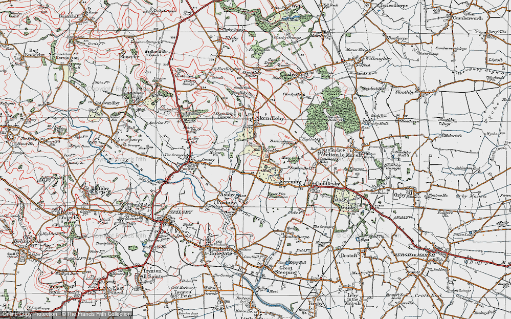 Old Map of Grebby, 1923 in 1923