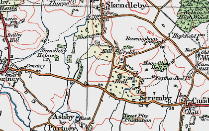Old map of Grebby in 1923