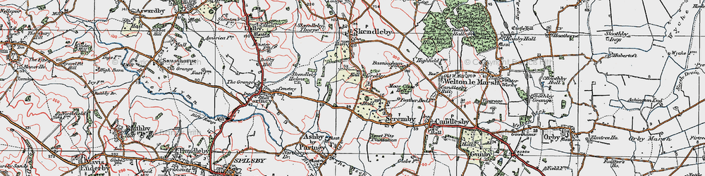 Old map of Grebby in 1923
