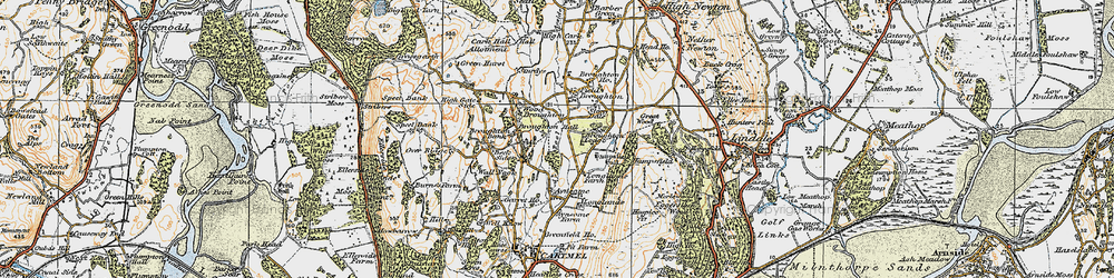 Old map of Green Bank in 1925