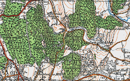 Old map of Green Bottom in 1919