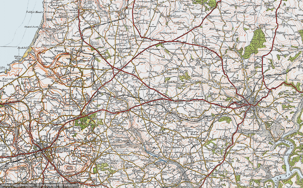 Old Map of Green Bottom, 1919 in 1919