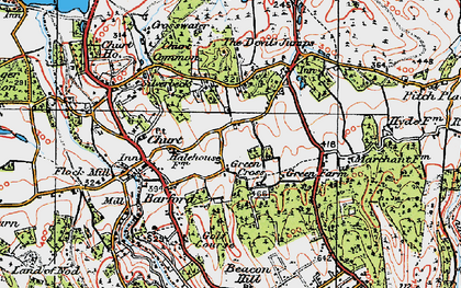 Old map of Green Cross in 1919