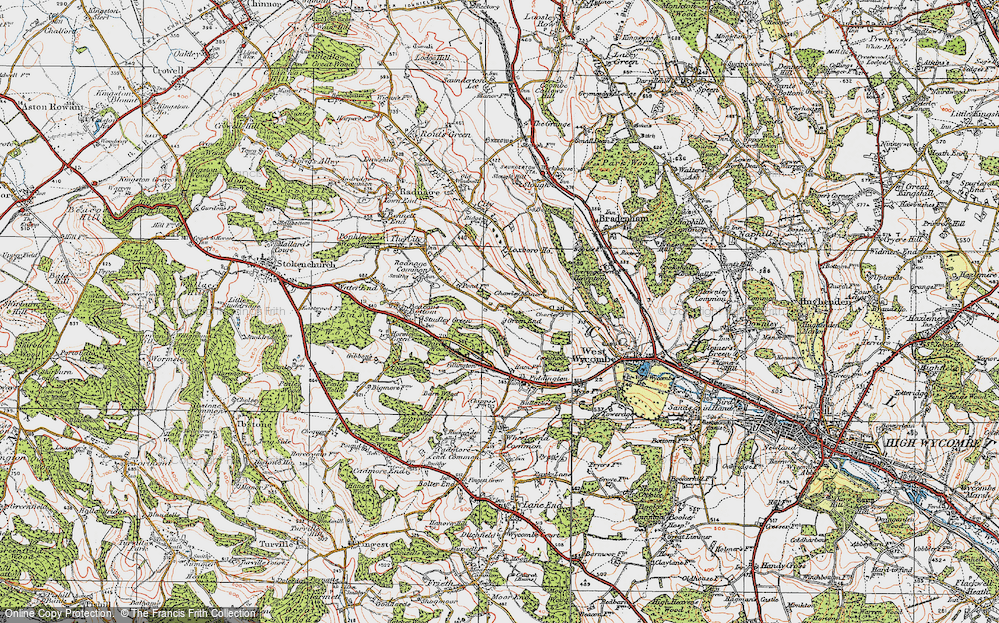 Old Map of Green End, 1919 in 1919