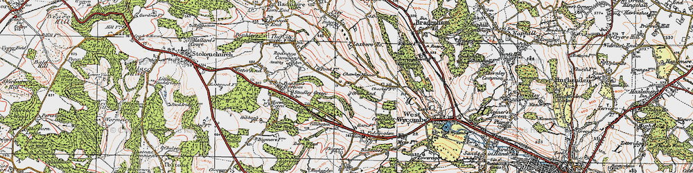 Old map of Green End in 1919