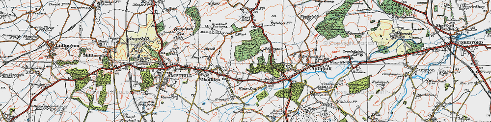 Old map of Green End in 1919