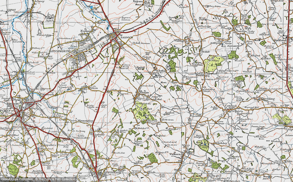 Old Map of Green End, 1919 in 1919