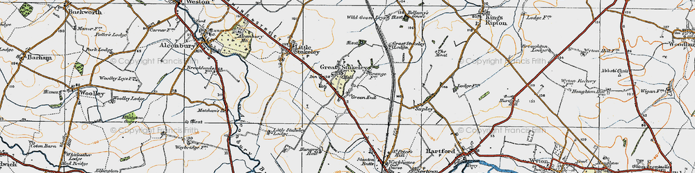 Old map of Green End in 1920