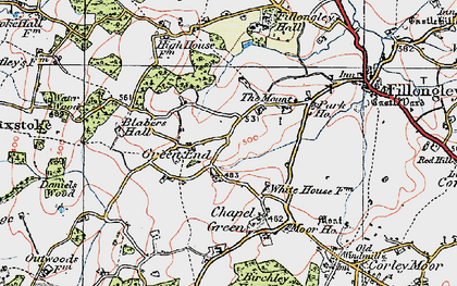 Old map of Green End in 1921