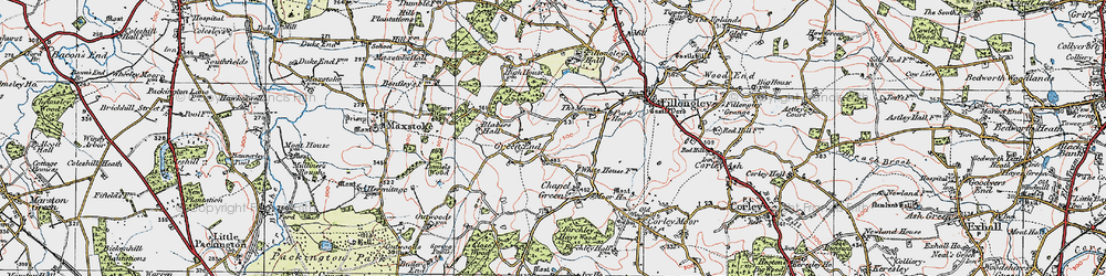 Old map of Green End in 1921