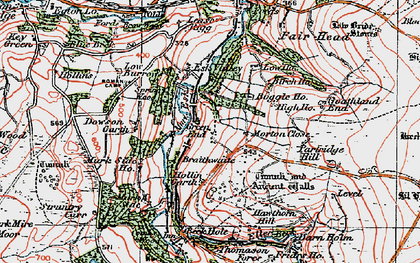 Old map of Green End in 1925