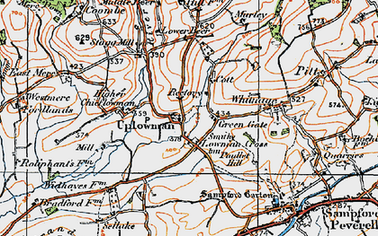 Old map of Wood in 1919