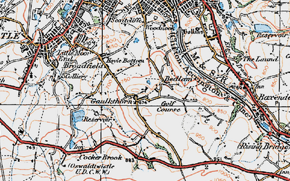 Old map of Green Haworth in 1924