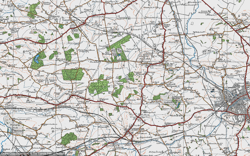 Old Map of Green Hill, 1919 in 1919