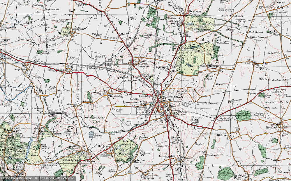 Old Map of Green Hill, 1921 in 1921
