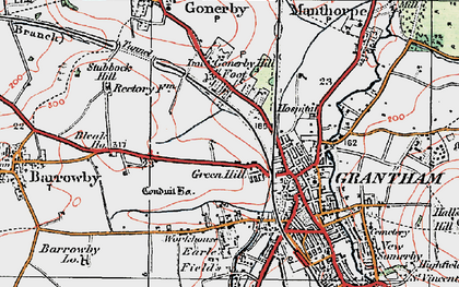 Old map of Green Hill in 1921