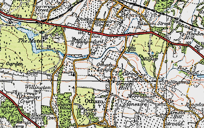 Old map of Green Hill in 1921