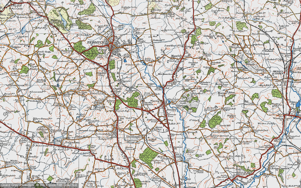 Old Map of Green Lane, 1919 in 1919