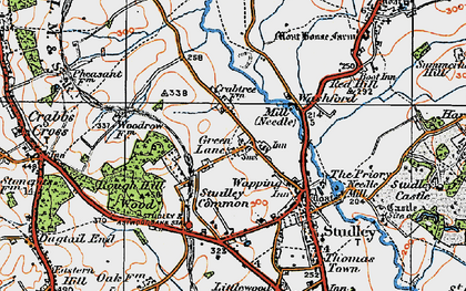 Old map of Green Lane in 1919