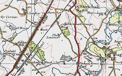 Old map of Green Lane in 1920