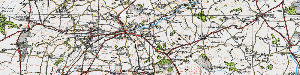 Old map of Green Parlour in 1919