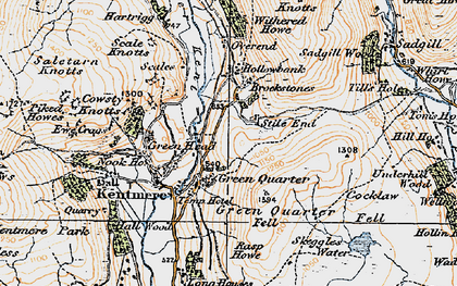 Old map of Withered Howe in 1925