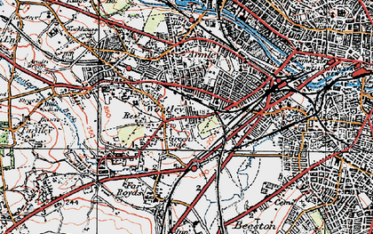 Old map of Green Side in 1925