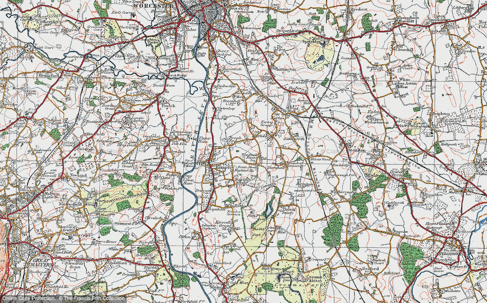 Old Map of Green Street, 1920 in 1920