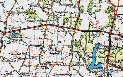 Old map of Green Street in 1920