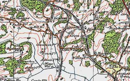 Old map of 1066 Country Walk Bexhill Link in 1921