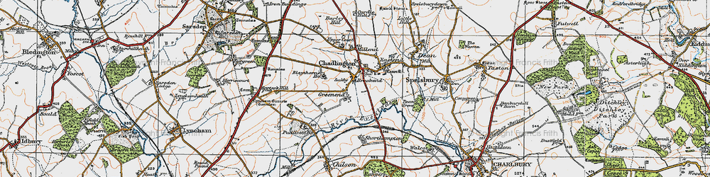 Old map of Greenend in 1919